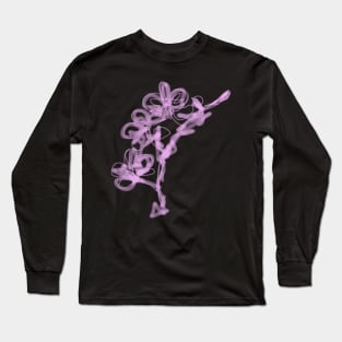 Elegant Purple Orchid Art Long Sleeve T-Shirt